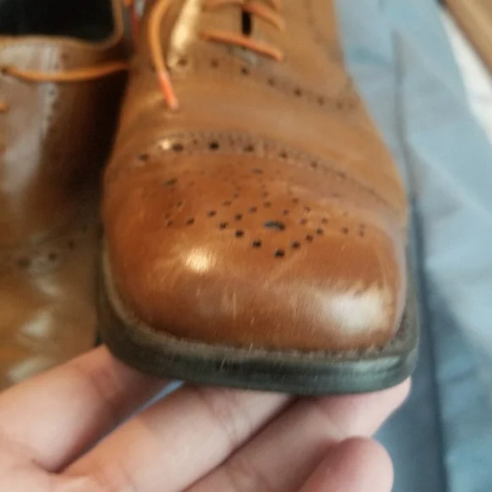 Johnston & Murphy Conard Men's Tan Leather Wingti… - image 5